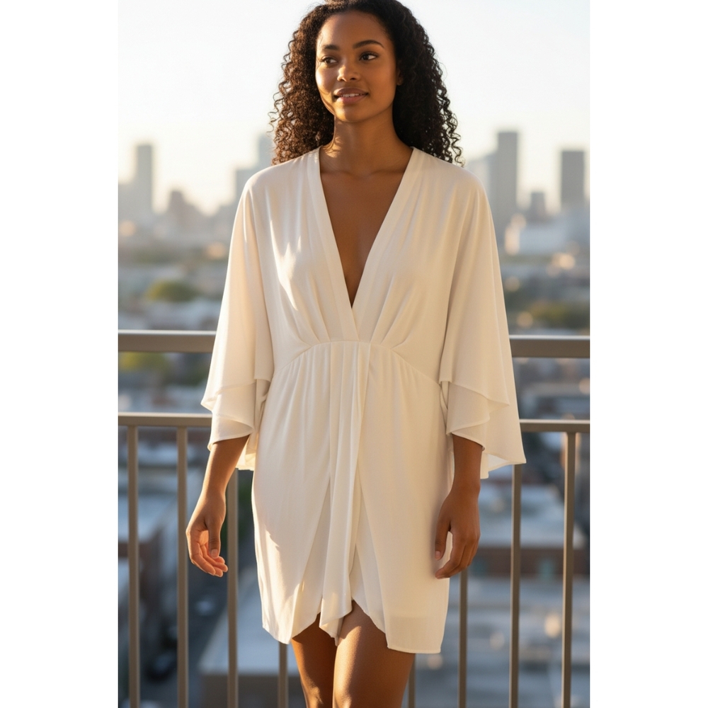 Elegant Cream Women's Dress